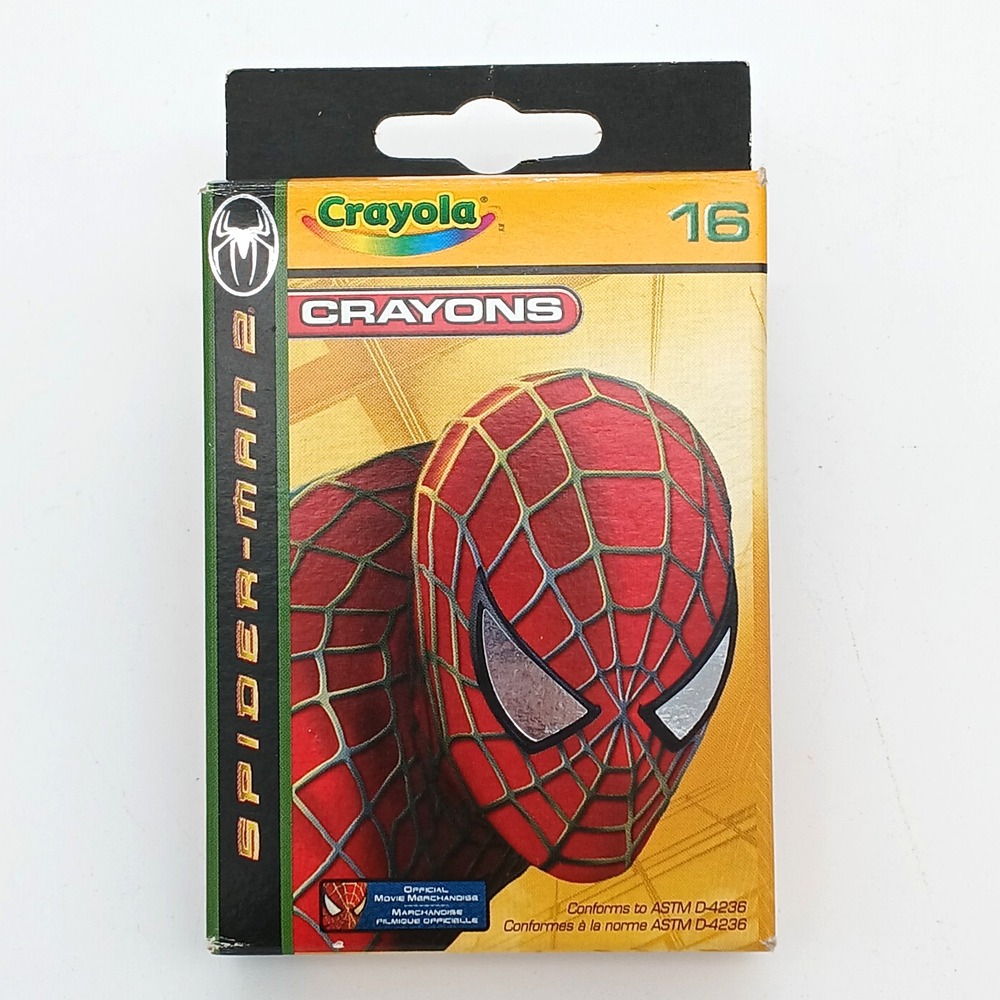 Crayola Spiderman 2 Official Merch 16 ct Crayons 2004